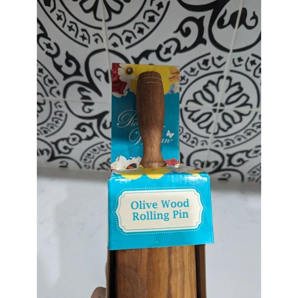New in Box The Pioneer Woman Olive Wood Rolling Pin Beautiful Farmhouse